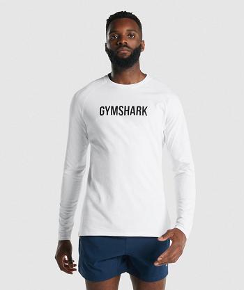 Pánské Long Sleeve Gymshark Apollo Bílé | CZ 2605ZUT
